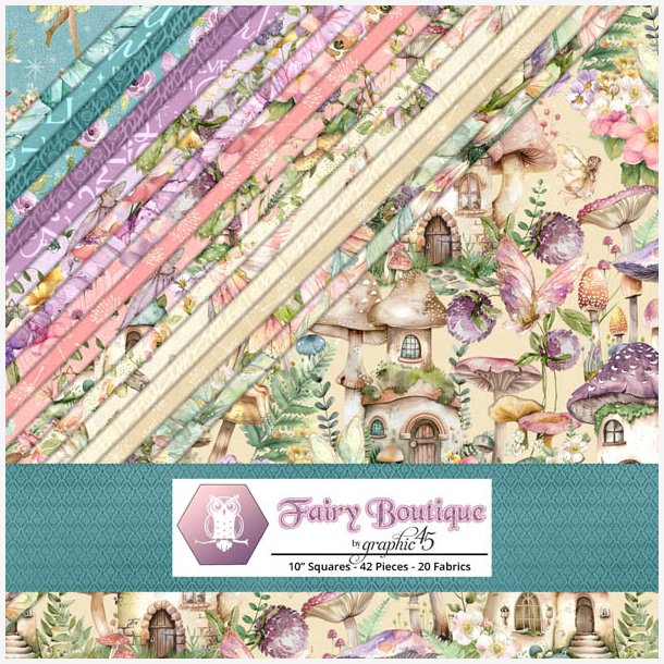 Fairy Boutique - Layer Cake med 42 stykker p� 10" x 10" 