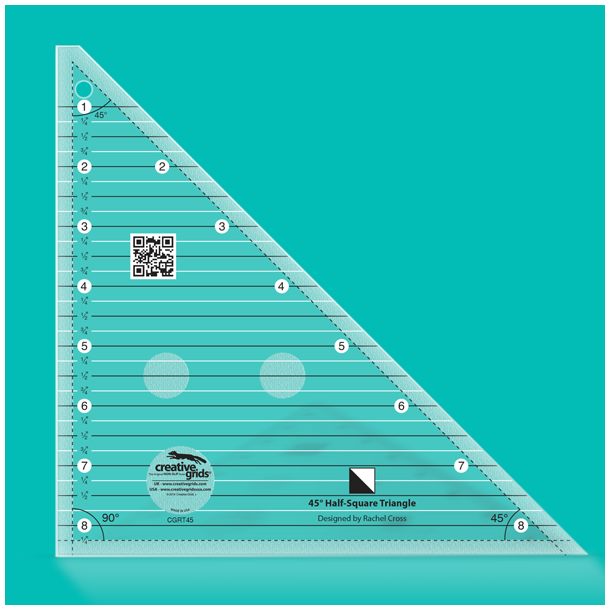 Non-Slip 45&deg; Half-Square Triangle 8&frac12;" Ruler