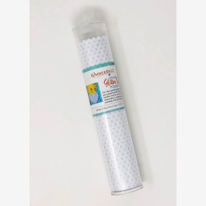 Vinyl til applikation - Glitter - hvid med prikker