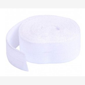 Fold-over elastik - hvid