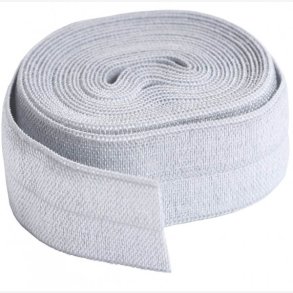 Fold-over elastik - Pewter
