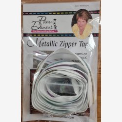 Taskelynls i meterml 2,3 m - hvid metallic regnbuefarvet