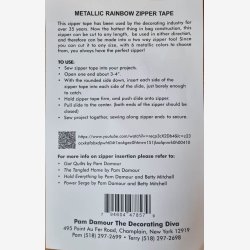 Taskelynls i meterml 2,3 m - sort metallic regnbuefarvet