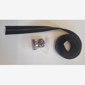 Taskelynls i meterml 2,3 m - sort metallic mangefarvet