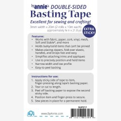  ByAnnie basting tape med lim p begge sider - 3 mm bred