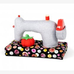 Pin Cushion Sewing Machine Black Buttons