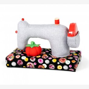 Pin Cushion Sewing Machine Black Buttons
