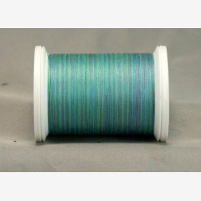 Maskinquiltetrd - lys turkisbl nuancer