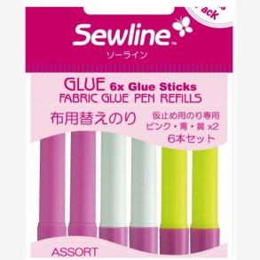 6 limstifter til Bohin / Sewline lim pen