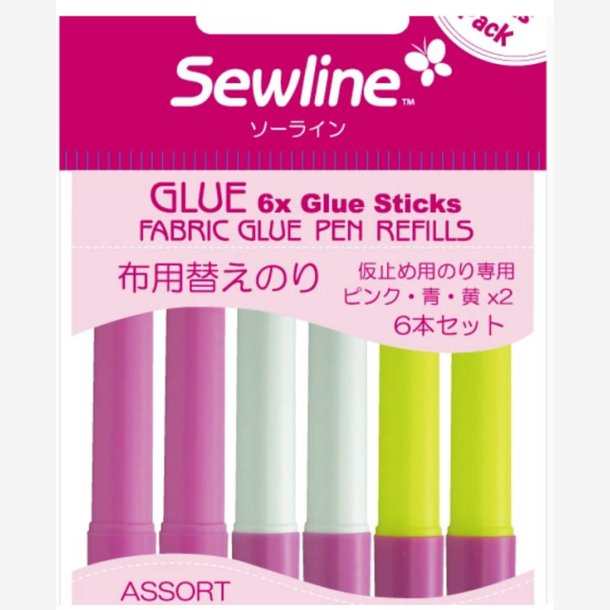 6 limstifter til Bohin / Sewline lim pen