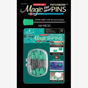 Magic Pins flathead patchwork fine, long - 100 stk