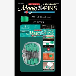 Magic Pins flathead patchwork fine - 100 stk