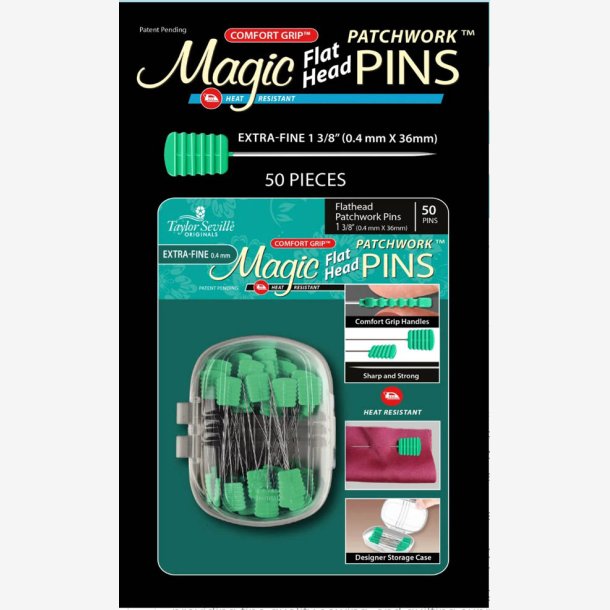 Magic Pins flathead patchwork extra fine - 50 stk