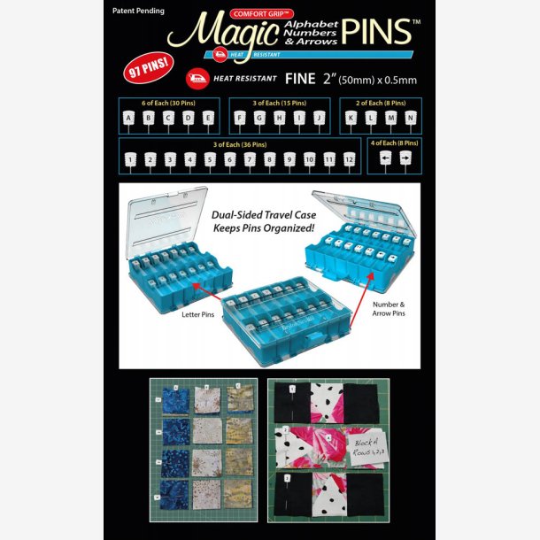 Magic Pins  - knappenle med bogstaver, tal og pile