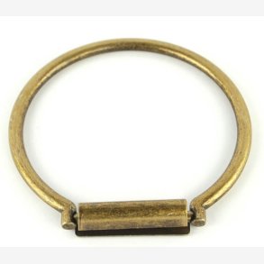 Runde taskehndtag i messing  - 4