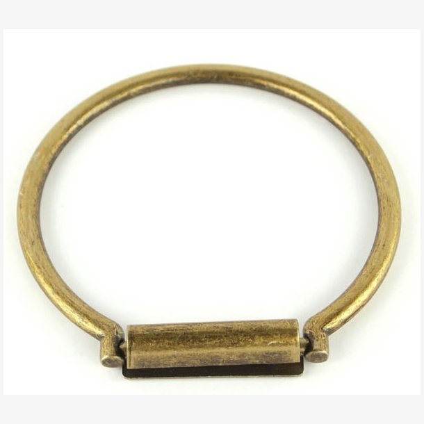 Runde taskehndtag i messing  - 4" diameter                  