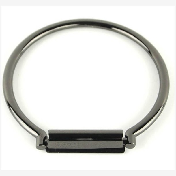 Runde taskehndtag i sort  - 4" diameter                  