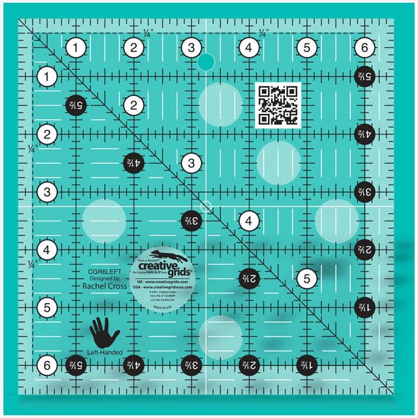 Non Slip 6�" x 6�" kvadratlineal - til venstreh�ndet