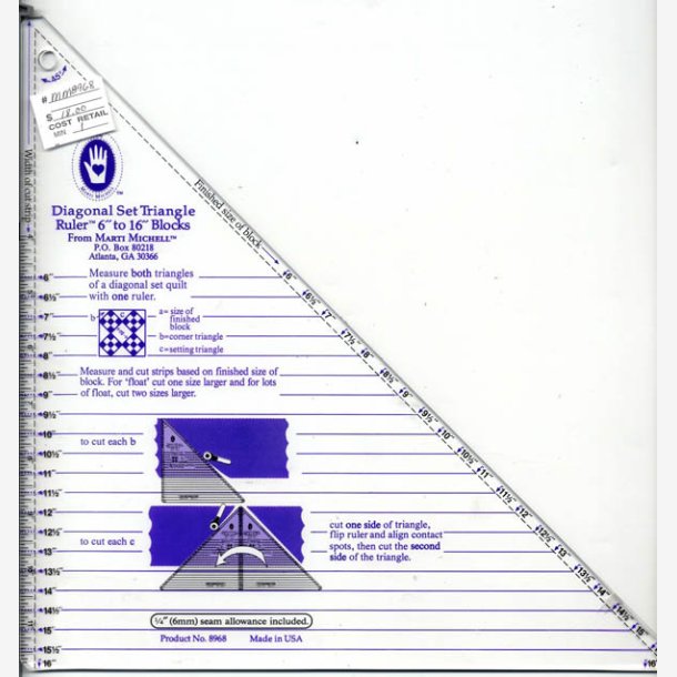Diagonal Triangle Ruler, stor