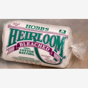 100 % Bomuld mellemfoer hvid Heirloom (304 cm x 304 cm)