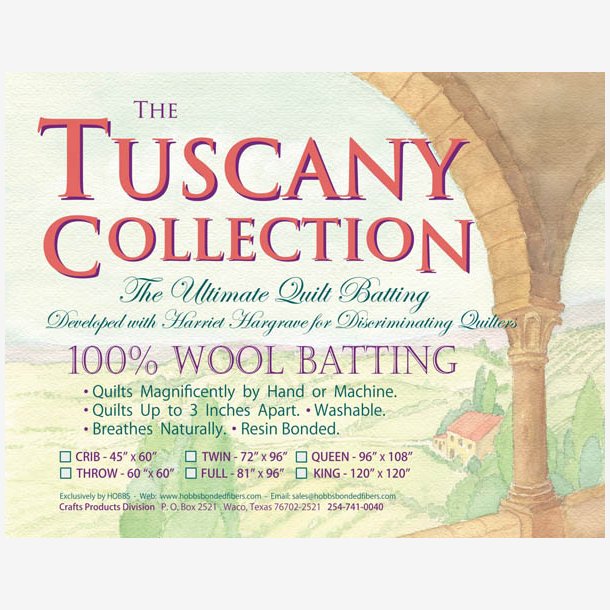 100 % Uld mellemfoer Tuscany (113 cm x 151 cm)