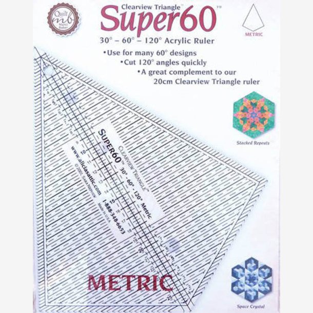 Super 60 trekantlineal - cm