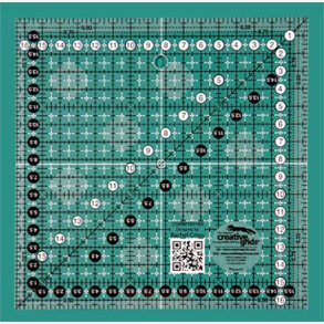 Non slip 16,5cm x 16,5cm kvadratisk lineal