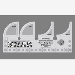 Non Slip Corner to Corner Curved Strip Ruler