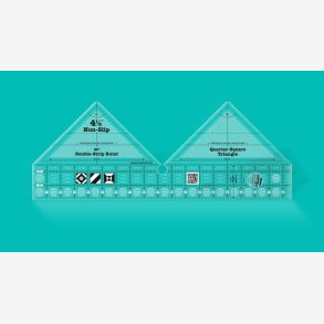 Non-Slip 90 Degree Double Strip Ruler - bjerglineal