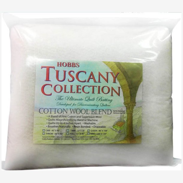 Bomuld/uld mellemfoer Tuscany - twin