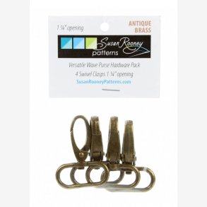 Drejelige taskespnder i mat messing