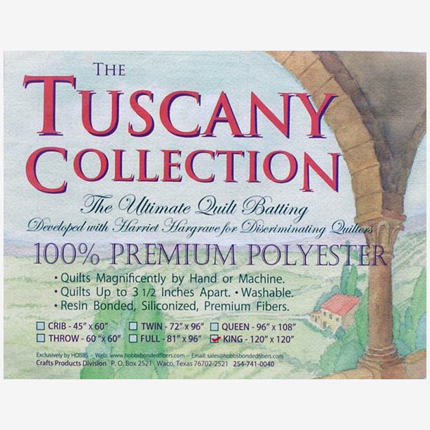 Polyester mellemfoer Tuscany (304 cm x 304 cm)