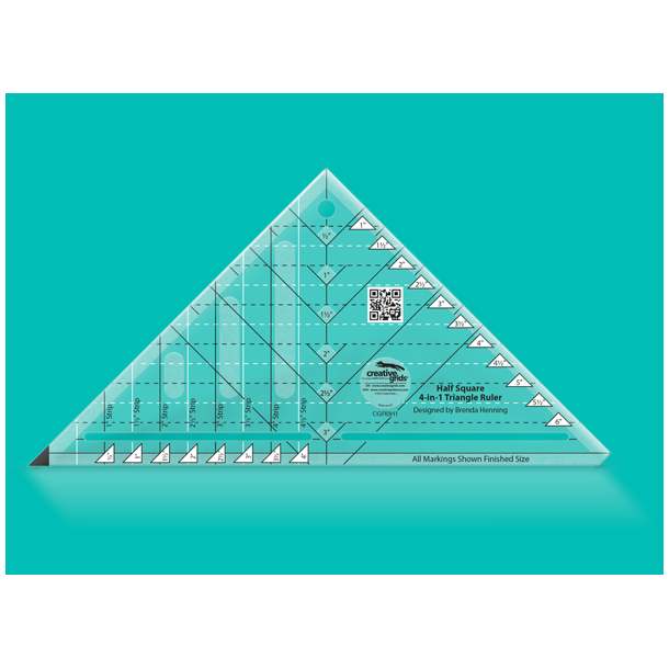 Non Slip Half Square 4-1 Triangle Ruler