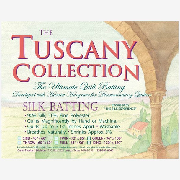 Silke/Polyester mellemfoer Tuscany (304 cm x 304 cm)