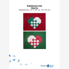 Dkkeserviet med flettet hjerte